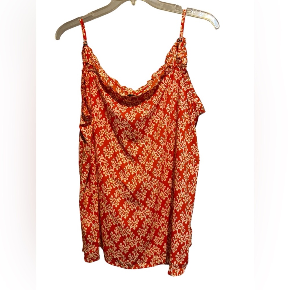LOFT orange and white flowy Women’s tank top/ size 20W